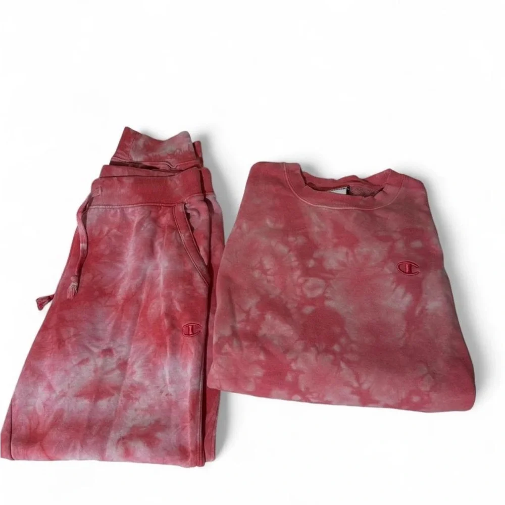 Champion Pink Tie-Dye Sweatshirt and Joggers Set - Picture 5 of 9